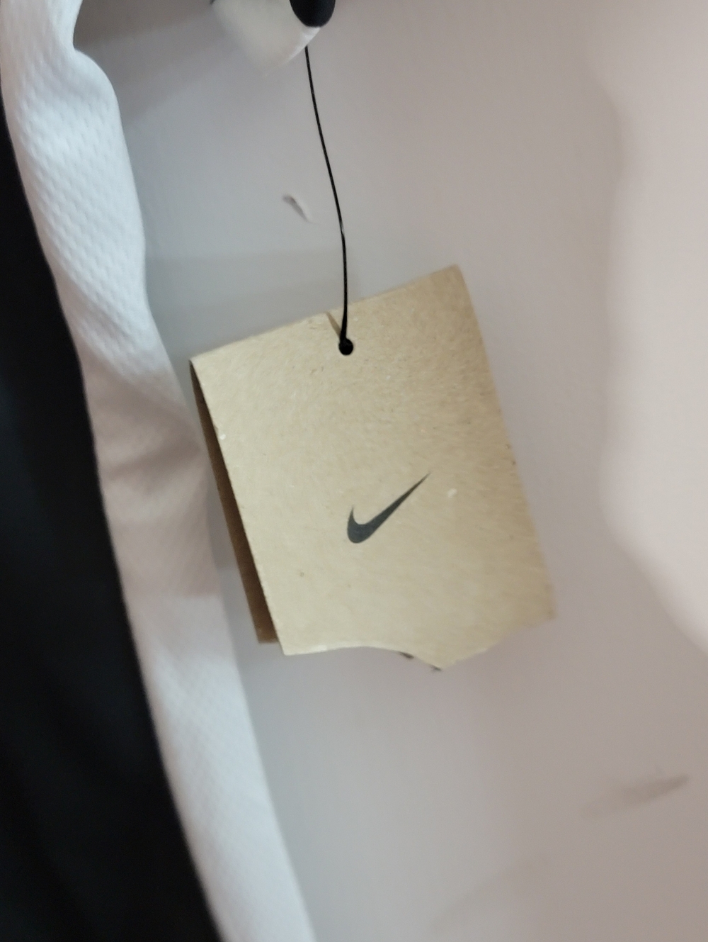 Nike Black and White Performance Tee with Swoosh Tag - Picture 3 of 8